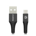 Mobilize Strong Nylon Cable USB to USB-C 20cm. 15W Black