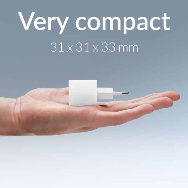 Mobilize Wall Charger USB-C GaN 30W with PD/PPS + USB-C Nylon Cable 1.2m White
