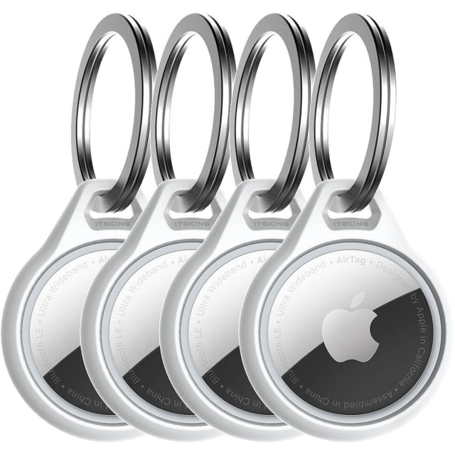 ITSKINS Level 2 AirCover Solid for Apple Airtag White (4-Pack)