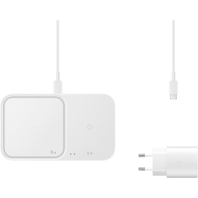 EP-P5400TWEGEU Samsung Wireless Qi Duo Charger Pad 15W + Fast Travel Charger 25W White