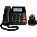 FX-3960 Fysic Big Button Huistelefoon + Antwoordapparaat + Draadloze SOS Paniekknop Black