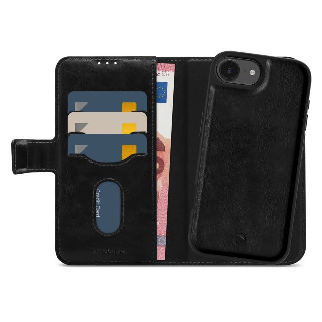 Mobilize 2in1 Magsafe Compatible Gelly Wallet Case Apple iPhone 16e/17e Black